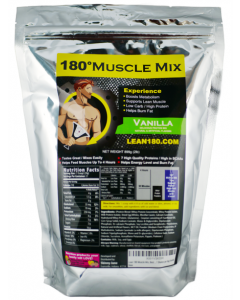 Lean 180 Muscle Mix, Best Weight Loss Protein Shake for Men, Burns Fat, Helps Build Muscle, Boosts Energy, Tastes Great - 31 Shakes per Bag 