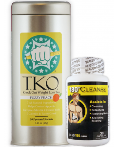 Fuzzy Peach T.K.O. Weight Loss Tea and Lean 180 Cleanse
