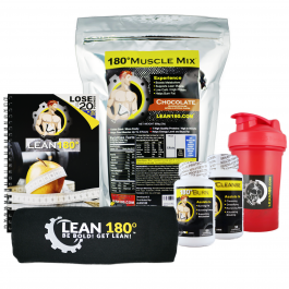 The Lean 180 "30 Day Weight Loss Challenge" materials will keep you motivated and on track to reach your goal: weight loss and a more toned, healthier, and energetic man. Your plan also includes our Get Lean Kit (180 Muscle Mix, 180 Burn, and 180 Cleanse)